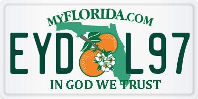 FL license plate EYDL97