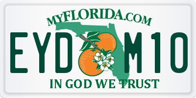 FL license plate EYDM10