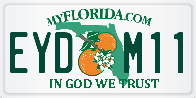 FL license plate EYDM11