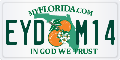 FL license plate EYDM14