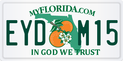 FL license plate EYDM15