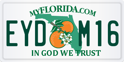 FL license plate EYDM16