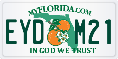FL license plate EYDM21