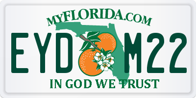FL license plate EYDM22