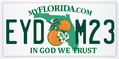 FL license plate EYDM23