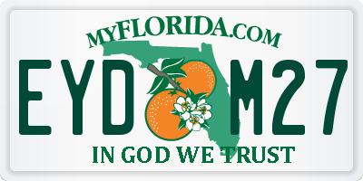 FL license plate EYDM27