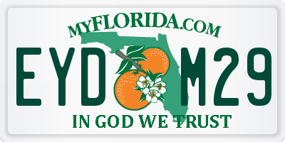 FL license plate EYDM29