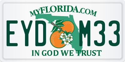 FL license plate EYDM33