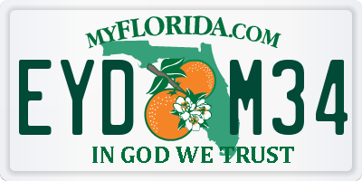 FL license plate EYDM34