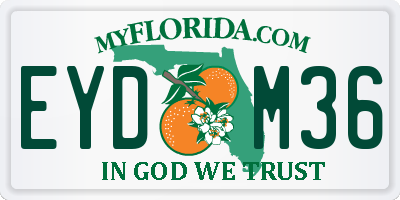 FL license plate EYDM36