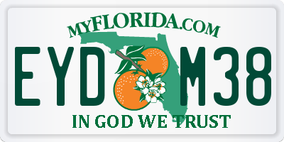 FL license plate EYDM38