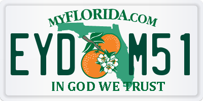 FL license plate EYDM51