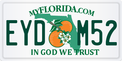 FL license plate EYDM52