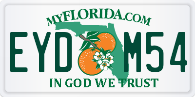 FL license plate EYDM54