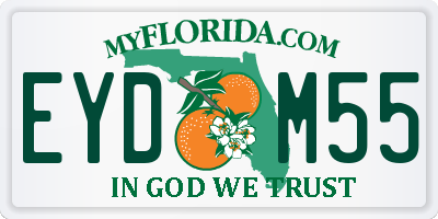 FL license plate EYDM55