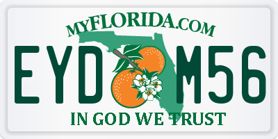 FL license plate EYDM56