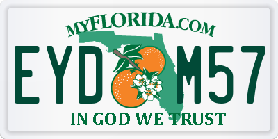 FL license plate EYDM57