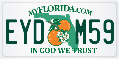 FL license plate EYDM59