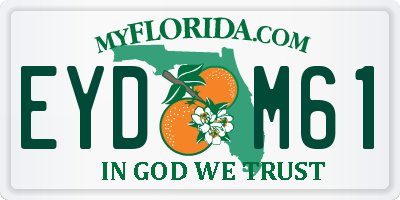 FL license plate EYDM61