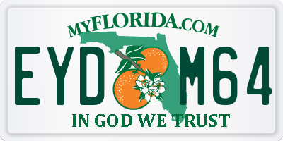 FL license plate EYDM64