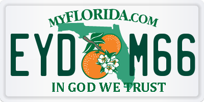 FL license plate EYDM66