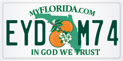 FL license plate EYDM74