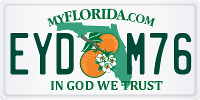 FL license plate EYDM76