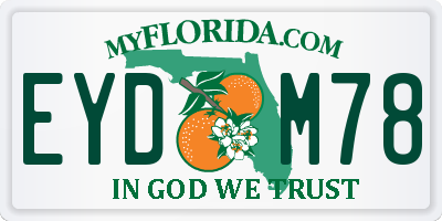 FL license plate EYDM78