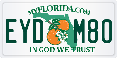 FL license plate EYDM80