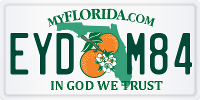 FL license plate EYDM84