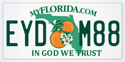 FL license plate EYDM88