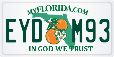 FL license plate EYDM93