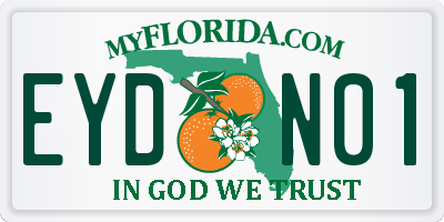 FL license plate EYDN01