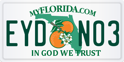FL license plate EYDN03
