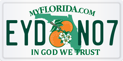 FL license plate EYDN07