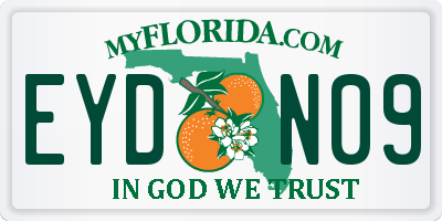 FL license plate EYDN09