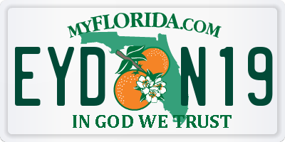 FL license plate EYDN19
