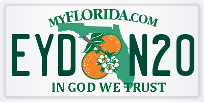 FL license plate EYDN20