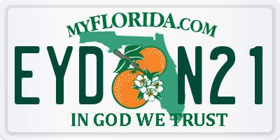FL license plate EYDN21