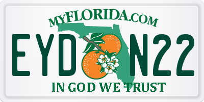 FL license plate EYDN22