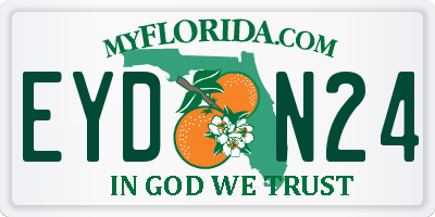 FL license plate EYDN24