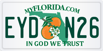 FL license plate EYDN26