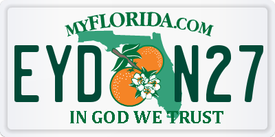 FL license plate EYDN27