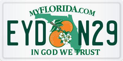 FL license plate EYDN29