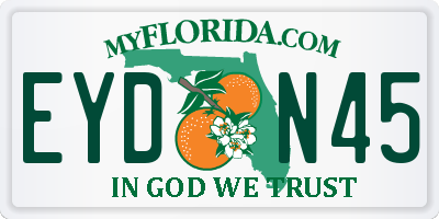 FL license plate EYDN45