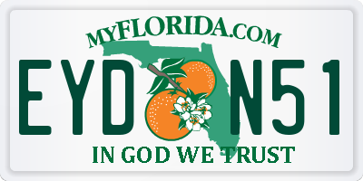 FL license plate EYDN51