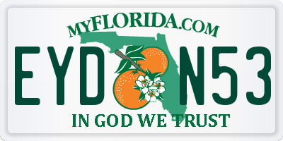 FL license plate EYDN53