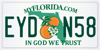 FL license plate EYDN58