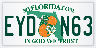 FL license plate EYDN63