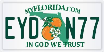 FL license plate EYDN77